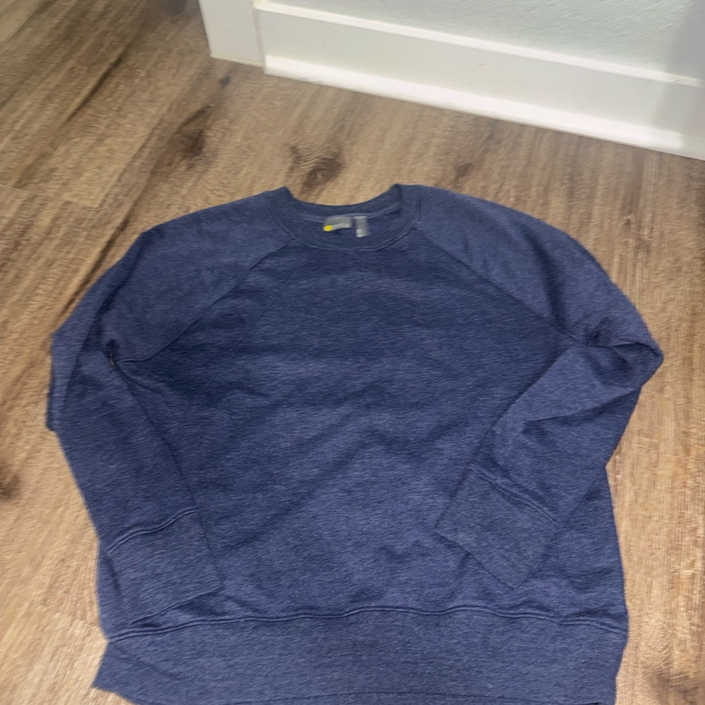 Zella from Nordstrom Women's Navy Crewneck Sweater
